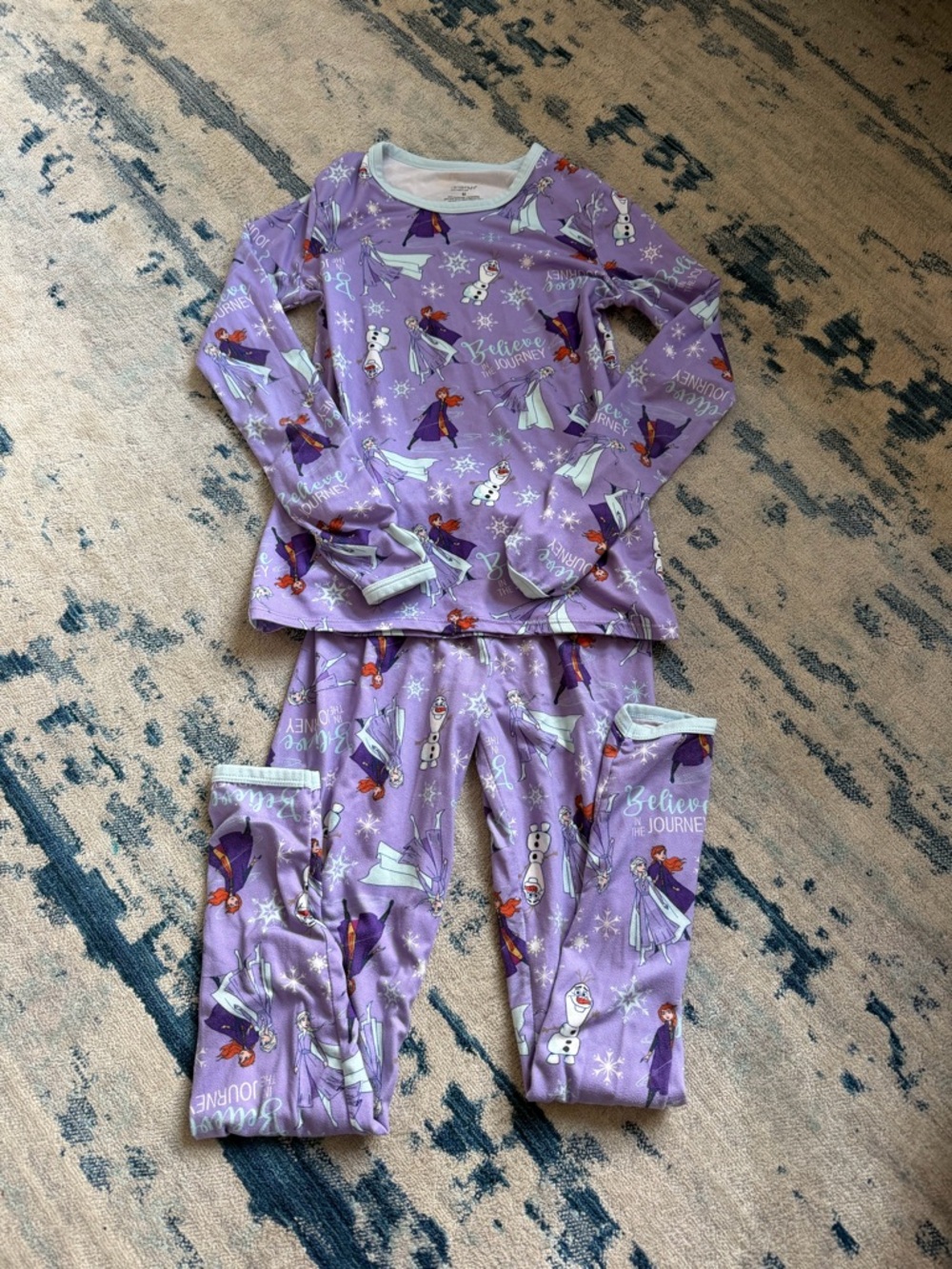 Cuddl Duds Climate Right Disney Frozen 2 Pajama Set Medium Size 8